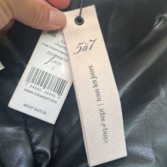 NWT Vegan Leather Strapless Cocktail Dress SOLD OUT sz 2 - Picture 7 of 10